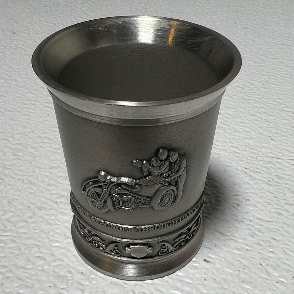HARLEY-DAVIDSON PEWTER SHOT GLASS 1930'S DECADE SERIES LTD ED 597/5000